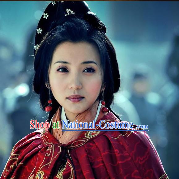 Three Kingdoms Beauty Diao Chan Hairstyles Black Wigs for Women or Girls