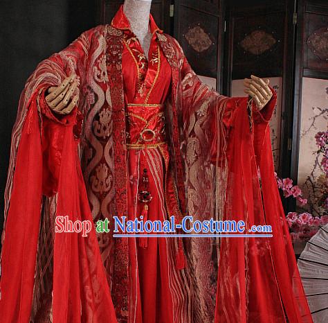 Gorgeous Chinese Emperor Prince Costumes Ancient Chinese Clothing Complete Set for Men