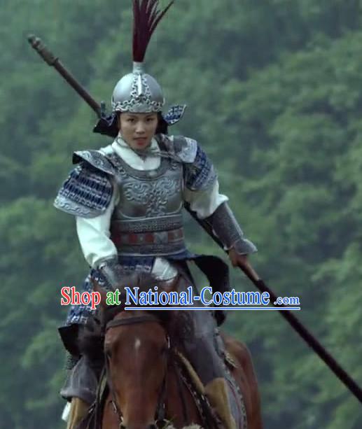 Asian Chinese Ancient Lang Ya Bang Nirvana in Fire Lamellar Body Armor Costumes and Feather Helmet Complete Set