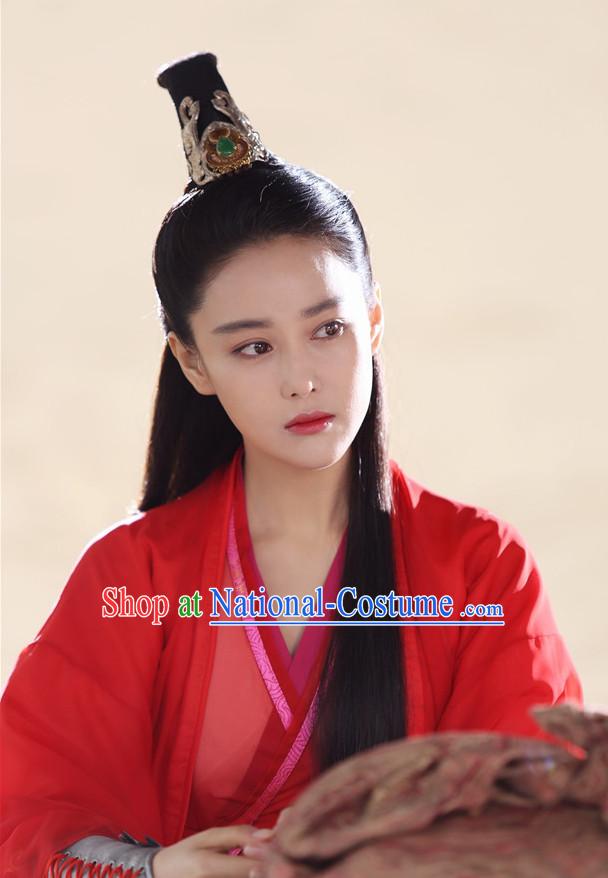 Ancient Chinese Beauties Fairy Black Wigs and Hair Styling Accessories Hair Clips Hairpins Jewelry