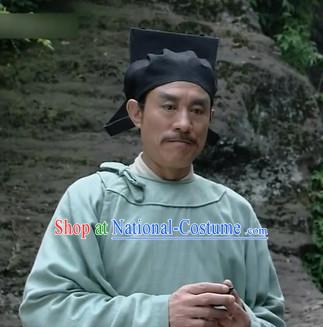 Ancient Chinese Male Black Hat Traditional Headwear for Men or Boys