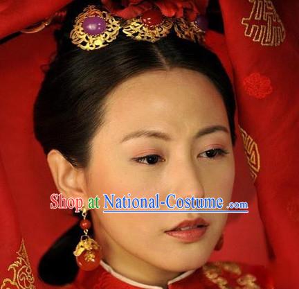 Qing Dynasty Imperial Palace Traditional Chinese Princess Style Black Long Wig Wigs and Hair Accessories for Women Girls