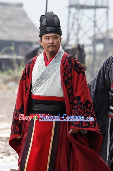 Ancient Chinese Style Minister Dress Authentic Clothes Culture Costume Han Dresses Traditional National Dress Clothing Complete Set for Men