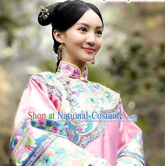 Ancient Chinese Mandarin Style Hanfu Dress Authentic Clothes Culture Costume Han Dresses Traditional National Dress Clothing and Hat Complete Set for Women