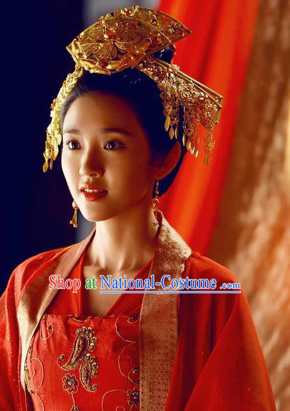 Ancient Chinese Traditional Style Princess Wedding Hair Accessories for Women Girls