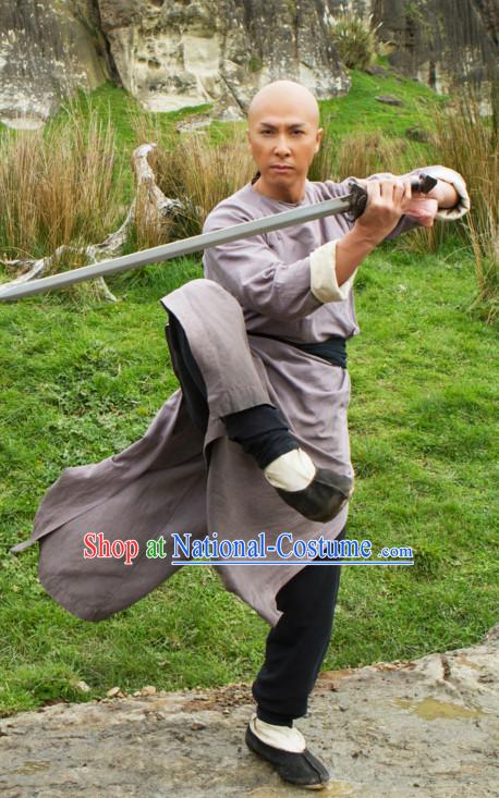 Ancient Chinese Style Kung Fu Costumes Dress Authentic Clothes Culture Han Dresses Traditional National Dress Clothing and Headdress Complete Set