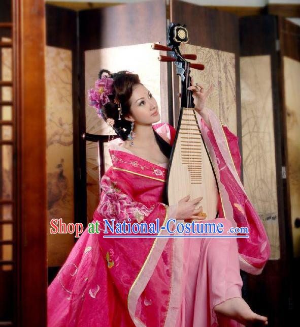 Chinese Classical Musician Costumes and Headdress Complete Set for Men