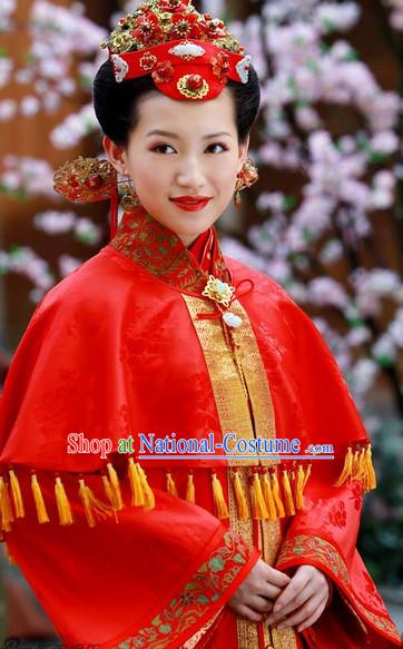 Traditional Ancient Chinese Style Bridal Wedding Hair Accessories Hair Jewelry Headpieces Set for Women