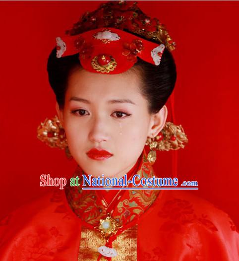 Traditional Ancient Chinese Style Bridal Wedding Hair Jewelry Set for Women