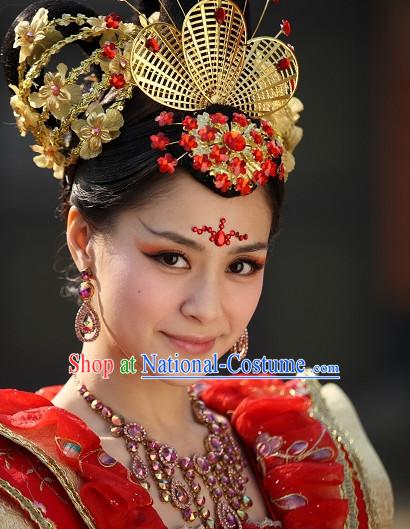 Traditional Ancient Chinese Style Imperial Palace Royal Headpieces Hair Jewelry for Women and Girls