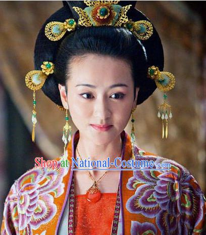 Traditional Ancient Chinese Style Imperial Palace Royal Headpieces Hair Jewelry for Women and Girls