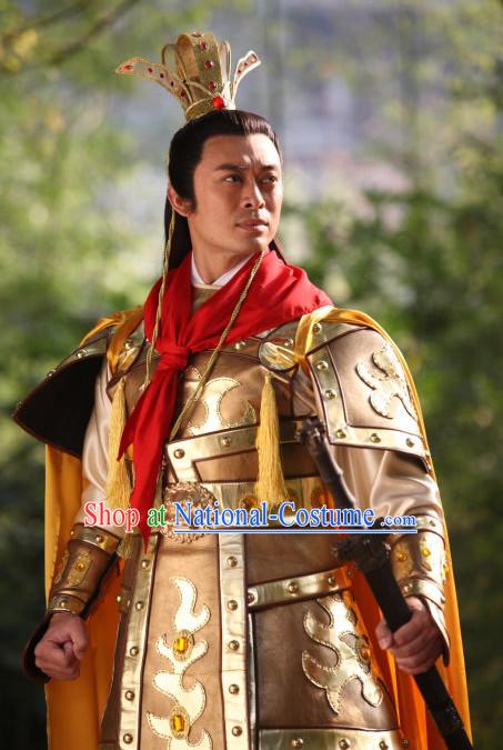 Ancient Chinese Style Prince Costumes and Headwear Complete Set for Men Boys