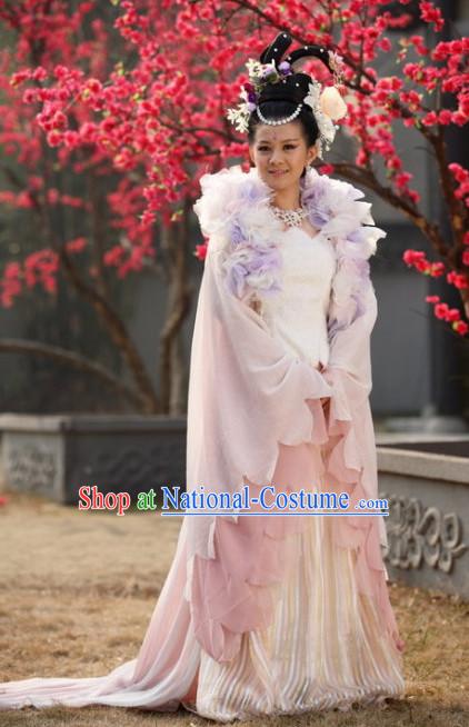 Ancient Chinese Style Princess Costumes and Headwear Complete Set