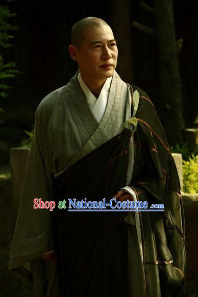 Traditional Chinese Ancient Monk Male Suits Complete Set