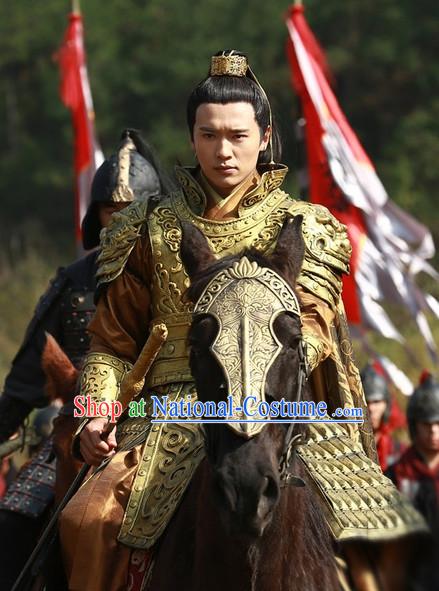 Traditional Chinese Ancient Prince Body Armor Men Suit Complete Set