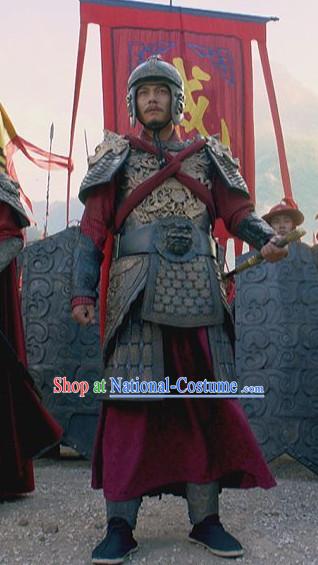 Traditional Chinese Ancient Prince Body Armor Men Suit Complete Set