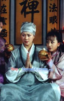 Custom Made Ancient Chinese Style TV Drama Film Taoist Costume Clothing and Hairpieces Complete Set