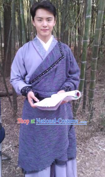 Traditional Chinese Ancient Swordman Clothes Complete Set for Men