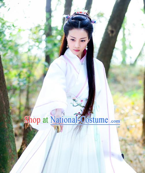 Traditional Chinese Ancient Female Fairy Costumes Complete Set