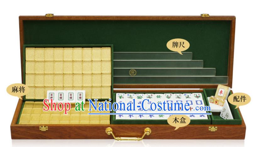 High Quality Heavy Density Chinese Taiwan Bamboo Mahjong Complete Set