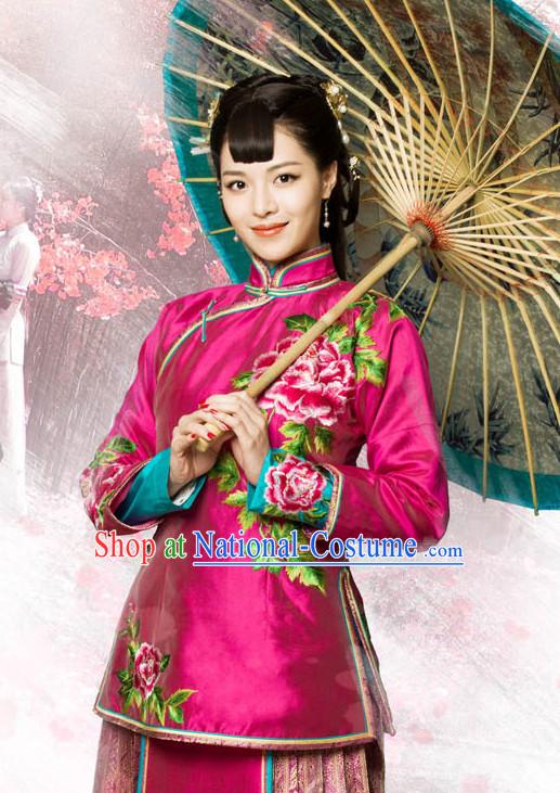 Traditional Chinese Style Mandarin Wedding Dresses Complete Set for Brides