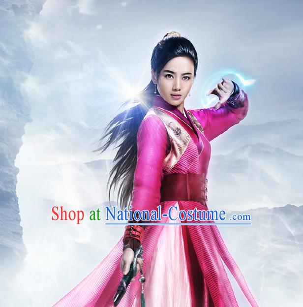 Ancient Chinese Fairy Suits and Hair Jewelry Complete Set for Women