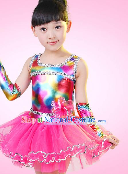 Chinese Competition Dance Dress for Children Girls