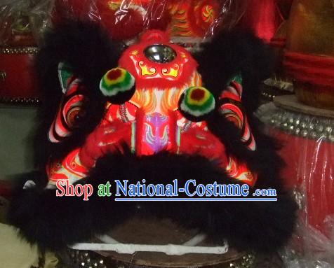 Supreme Chinese 100_ Natural Long Wool Fut San Lion Dancing Costumes Complete Set