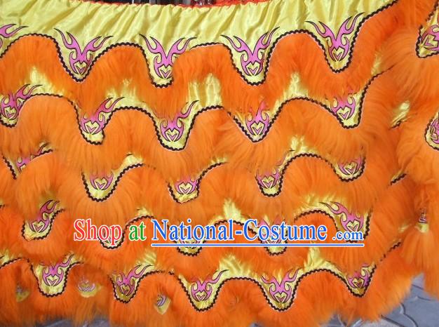 Chinese Traditional 100_ Natural Long Wool Lion Dancing Embroidered Body Costumes Pants Claws Set