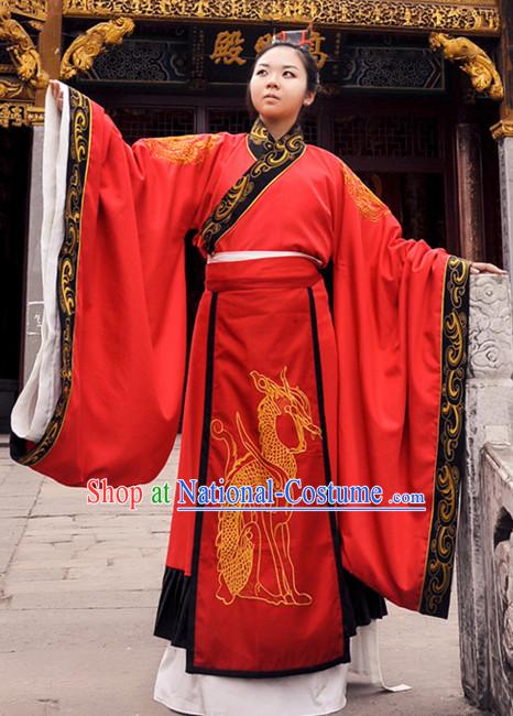 Ancient Chinese Clothing Dress Garment and Hair Accessories Complete Set for Men