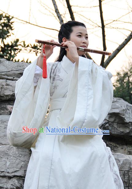 Ancient Chinese Clothing Dress Garment and Hair Accessories Complete Set for Women