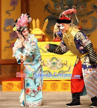 Chinese Beijing Opera Empress Costume and Hair Accessories Complete Set for Women