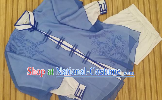 Top Chinese Traditional Mandarin Martial Arts Tai Chi Kung Fu Gong Fu Competition Championship Clothes Suits Uniforms