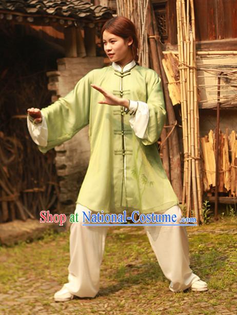 Chinese Traditional Mandarin Martial Arts Tai Chi Kung Fu Gong Fu Competition Championship Suits Uniforms for Men Women Children