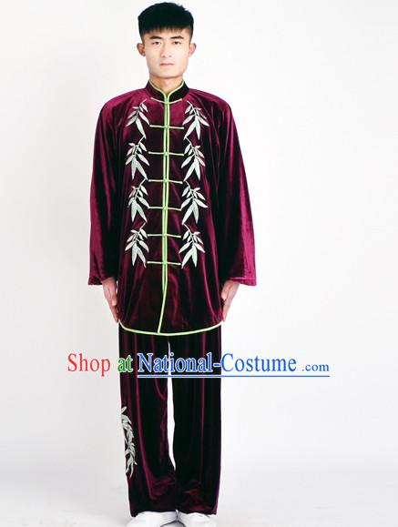 Chinese Classical Style Martial Arts Summer Wear Kung Fu Embroidered Uniforms for Men Women Children