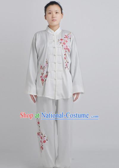 Chinese Traditional Style Martial Arts Summer Wear Kung Fu Embroidered Uniforms for Men Women Children