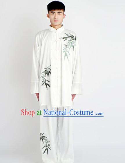 Chinese Traditional Style Martial Arts Summer Wear Kung Fu Embroidered Uniforms for Men Women Children