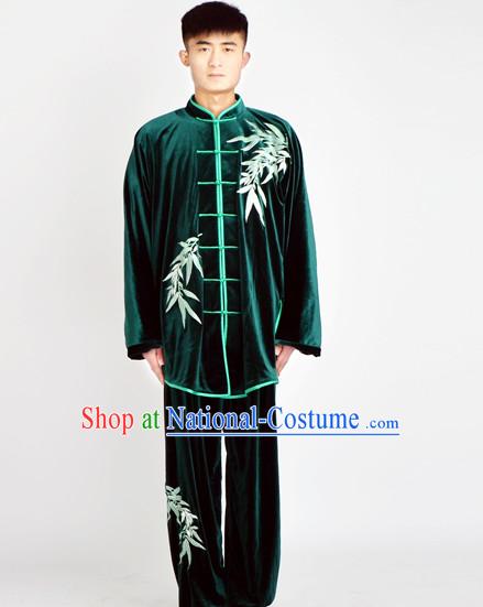 Chinese Traditional Style Martial Arts Summer Wear Kung Fu Embroidered Uniforms for Men Women Children