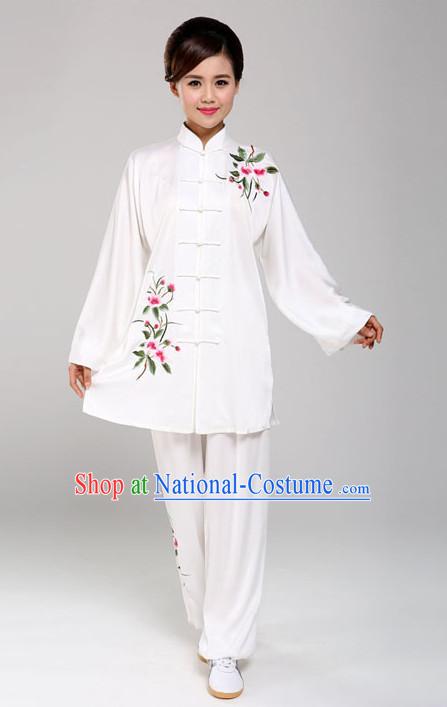 Top Tai Chi Uniforms Pants Tai Chi Suit Apparel Suits Attire Robe Kung Fu Costume Chinese Kungfu Jacket Wear Dress Uniform Clothing Taijiquan Shaolin Chi Gong Taichi Suits for Men Women Kids