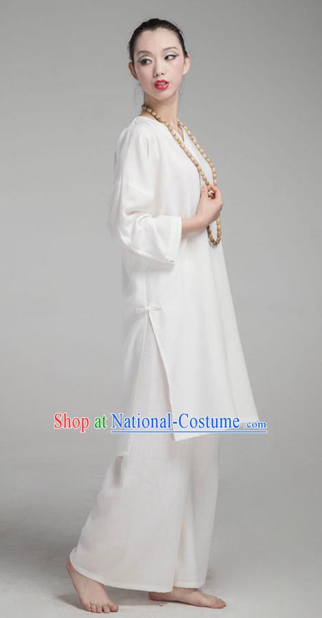 Top Tai Chi Uniforms Pants Tai Chi Suit Apparel Suits Attire Robe Kung Fu Costume Chinese Kungfu Jacket Wear Dress Uniform Clothing Taijiquan Shaolin Chi Gong Taichi Suits for Men Women Kids