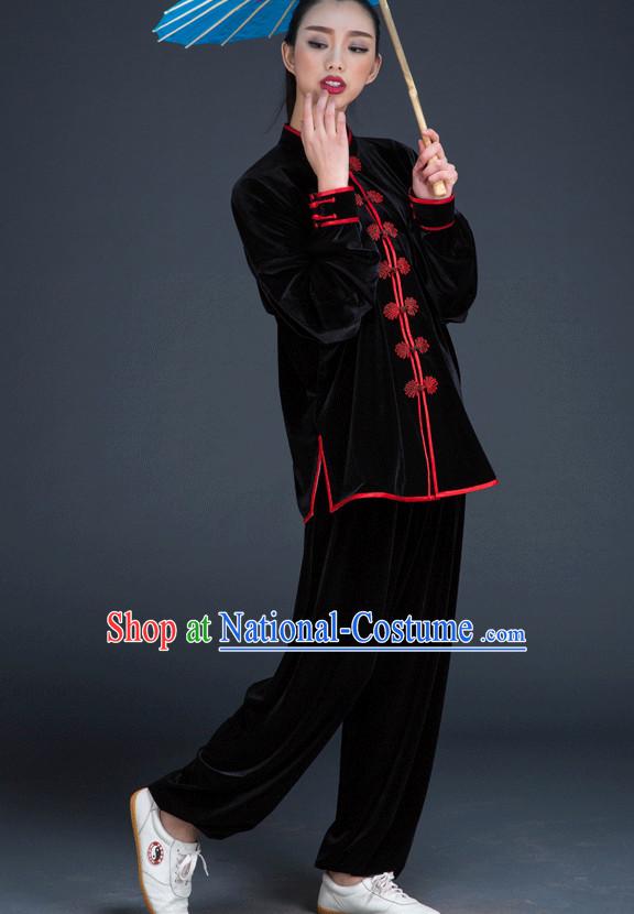 Top Tai Chi Uniforms Pants Tai Chi Suit Apparel Suits Attire Robe Kung Fu Costume Chinese Kungfu Jacket Wear Dress Uniform Clothing Taijiquan Shaolin Chi Gong Taichi Suits for Men Women Kids