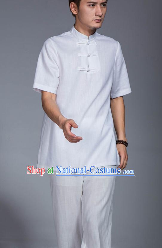 Top Tai Chi Uniforms Pants Tai Chi Suit Apparel Suits Attire Robe Kung Fu Costume Chinese Kungfu Jacket Wear Dress Uniform Clothing Taijiquan Shaolin Chi Gong Taichi Suits for Men Women Kids