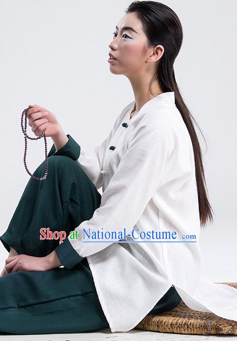 Top Tai Chi Uniforms Pants Tai Chi Suit Apparel Suits Attire Robe Kung Fu Costume Chinese Kungfu Jacket Wear Dress Uniform Clothing Taijiquan Shaolin Chi Gong Taichi Suits for Men Women Kids