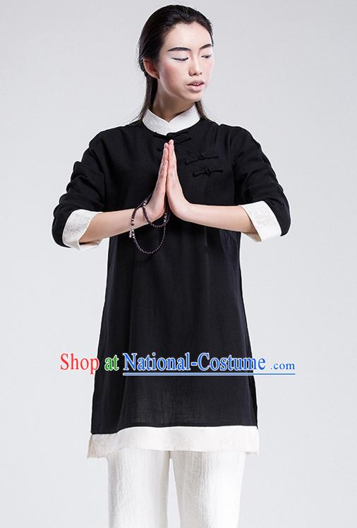 Top Tai Chi Uniforms Pants Tai Chi Suit Apparel Suits Attire Robe Kung Fu Costume Chinese Kungfu Jacket Wear Dress Uniform Clothing Taijiquan Shaolin Chi Gong Taichi Suits for Men Women Kids