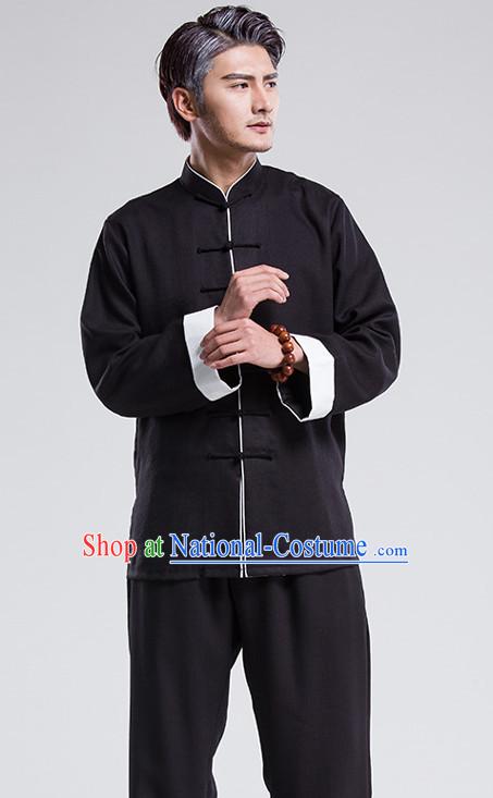 Top Tai Chi Uniforms Pants Tai Chi Suit Apparel Suits Attire Robe Kung Fu Costume Chinese Kungfu Jacket Wear Dress Uniform Clothing Taijiquan Shaolin Chi Gong Taichi Suits for Men Women Kids