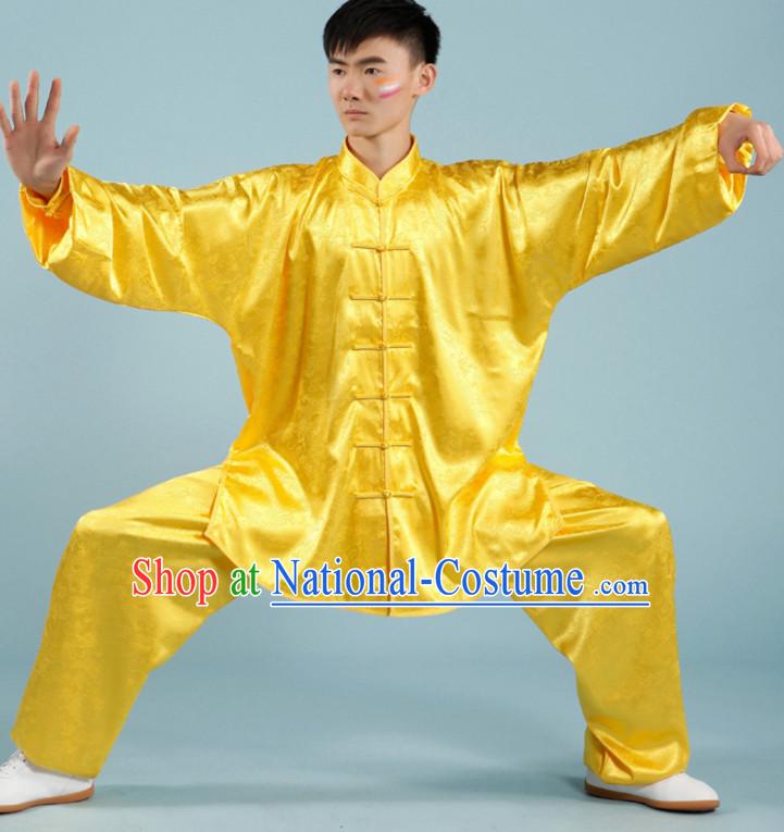 Top Tai Chi Uniforms Pants Tai Chi Suit Apparel Suits Attire Robe Kung Fu Costume Chinese Kungfu Jacket Wear Dress Uniform Clothing Taijiquan Shaolin Chi Gong Taichi Suits for Men Women Kids