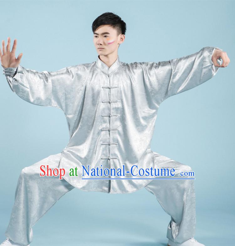 Top Tai Chi Uniforms Pants Tai Chi Suit Apparel Suits Attire Robe Kung Fu Costume Chinese Kungfu Jacket Wear Dress Uniform Clothing Taijiquan Shaolin Chi Gong Taichi Suits for Men Women Kids