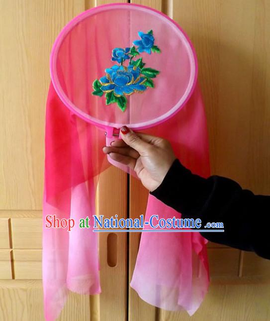 Ancient Chinese Style Long Ribbon Dance Fan Dancing Fans