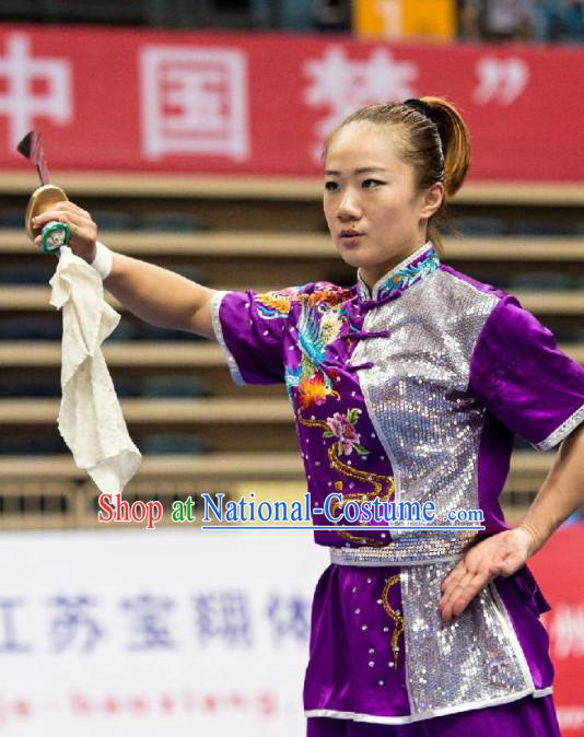 Top Kung Fu Competition Championship Uniforms Pants Suit Taekwondo Apparel Karate Suits Attire Robe Championship Costume Chinese Kungfu Jacket Wear Dress Uniform Clothing Taijiquan Shaolin Chi Gong Taichi Suits for Men Women Kids