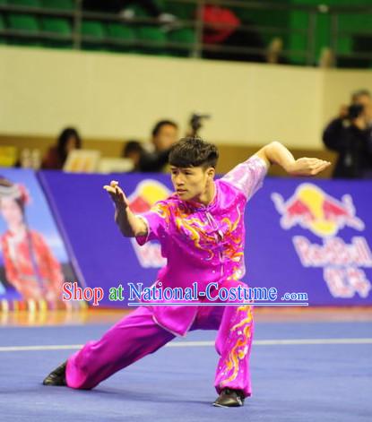 Top Kung Fu Competition Championship Uniforms Pants Suit Taekwondo Apparel Karate Suits Attire Robe Championship Costume Chinese Kungfu Jacket Wear Dress Uniform Clothing Taijiquan Shaolin Chi Gong Taichi Suits for Men Women Kids